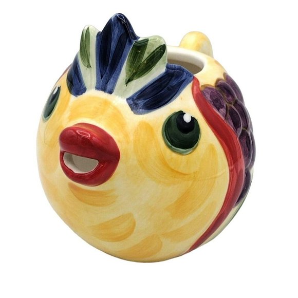 Under the Sea Small Fish Creamer Tabletops Unlimited Hand Painted 12oz Ocean - Picture 1 of 12